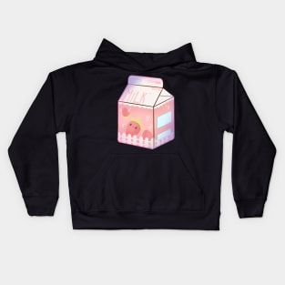 Cute strawberry milk Kids Hoodie